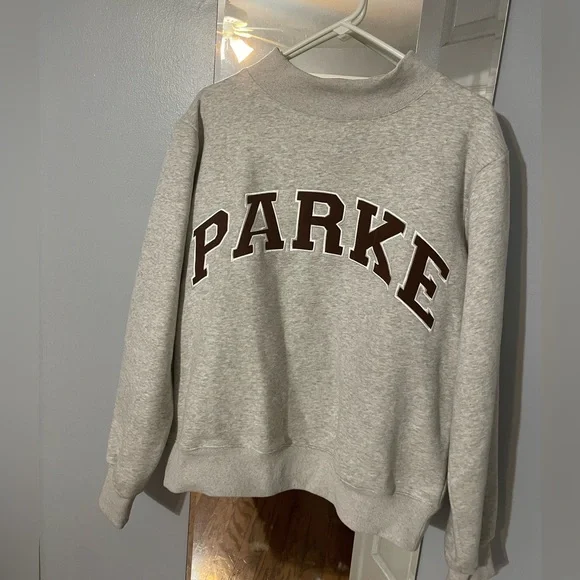 Gray PARKE Women's Crew Neck Sweater - Picture 3 of 3
